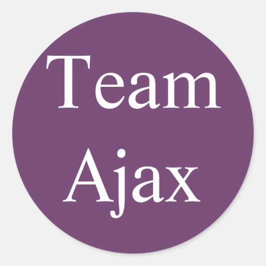 Team Ajaxシール ラウンドシール (正面)