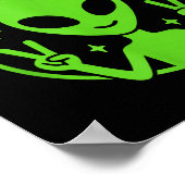 Team Alien – Funny Green Extraterrestrial Peace Si ポスター (角)