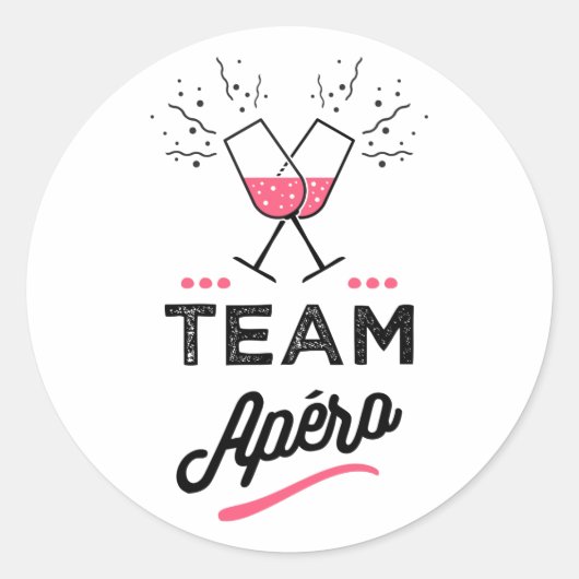 Team apero Femme ラウンドシール (正面)