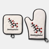 Team Ascorbic Acid (Chemical Molecule Vitamin C) 鍋つかみ&鍋敷きセット (正面)