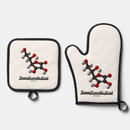 Team Ascorbic Acid (Chemical Molecule Vitamin C) 鍋つかみ&鍋敷きセット
