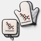 Team Ascorbic Acid (Chemical Molecule Vitamin C) 鍋つかみ&鍋敷きセット (正面/裏面)