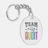 Team Audit Auditor Auditing Group Accountant キーホルダー (正面左)