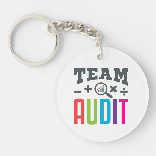 Team Audit Auditor Auditing Group Accountant キーホルダー (正面)