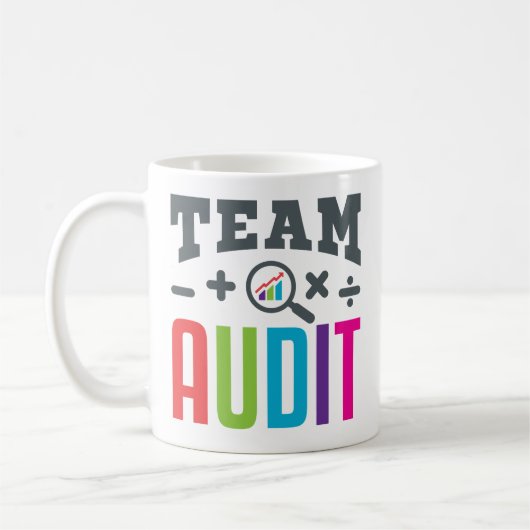 Team Audit Auditor Auditing Group Accountant コーヒーマグカップ (左)