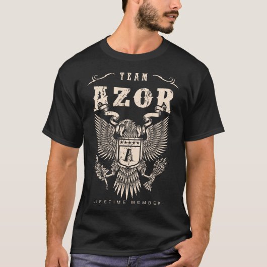 TEAM AZORライフタイムメンバー。 Tシャツ (正面)