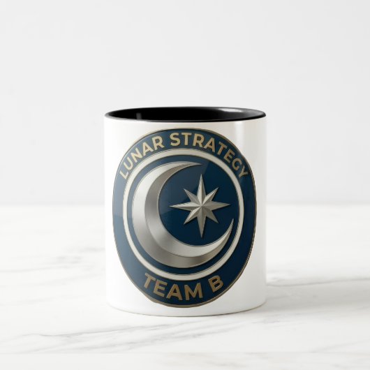 Team B Lunar Strategy Emblem | Moon & Star Leaders ツートーンマグカップ (中央)