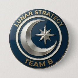 Team B Lunar Strategy Emblem | Moon & Star Leaders 缶バッジ