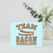TEAM BACONはTシャツ、マグカップ、ギフトに輝いている ポストカード (スタンド正面)
