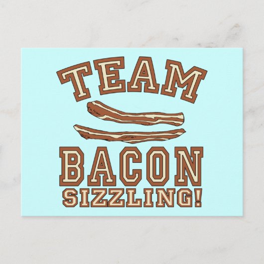 TEAM BACONはTシャツ、マグカップ、ギフトに輝いている ポストカード (正面)