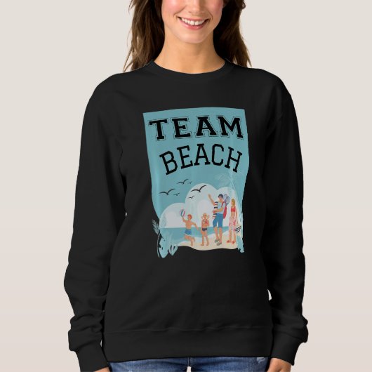 Team Beach Family Premium スウェットシャツ (正面)