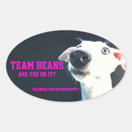 Team Beansオーバルステッカー 楕円形シール