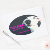 Team Beansオーバルステッカー 楕円形シール (封筒)