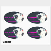 Team Beansオーバルステッカー 楕円形シール (シート)