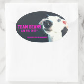 Team Beansオーバルステッカー 楕円形シール (バッグ)