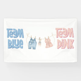 Team Blue and Pink Gender Reveal  横断幕