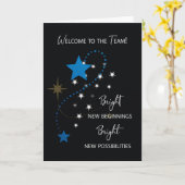 Team Blue and White Stars on Blackへようこそ カード (黄色い花)