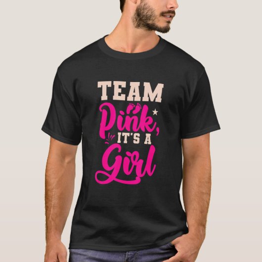 Team Blue It's A Girl Pregnancy Announcement Gende Tシャツ (正面)