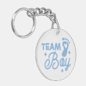 Team Boy Cute Boy Baby Shower Acrylic Keychain キーホルダー (正面左)
