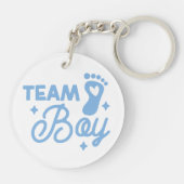 Team Boy Cute Boy Baby Shower Acrylic Keychain キーホルダー (裏面)