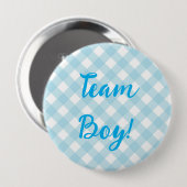 Team Boy、Gender Revealボタン、Blueボタン 缶バッジ (正面&裏面)
