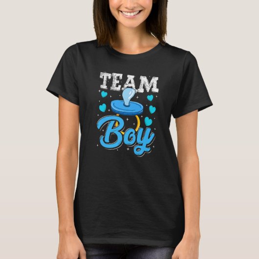 Team Boy Gender Reveal Party Baby Shower Matching Tシャツ (正面)