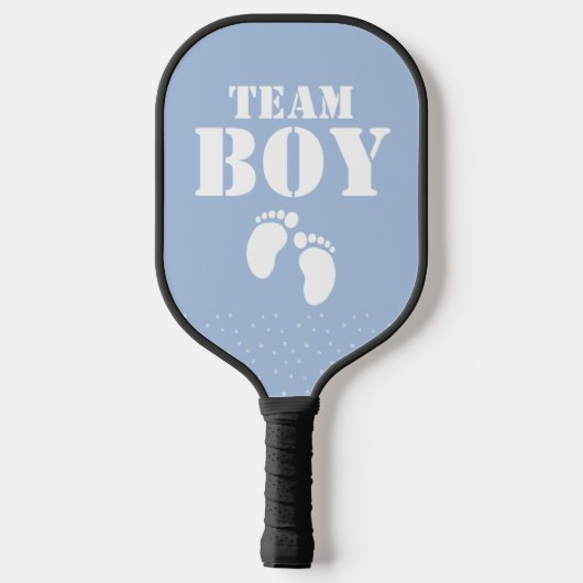 Team Boy Gender Reveal Party Game ピックルボールラケット (裏面)