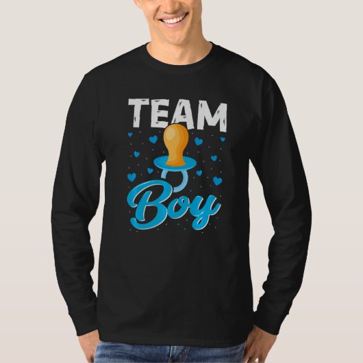 Team Boy Gender Reveal Party Gender Reveal Baby S Tシャツ (正面)