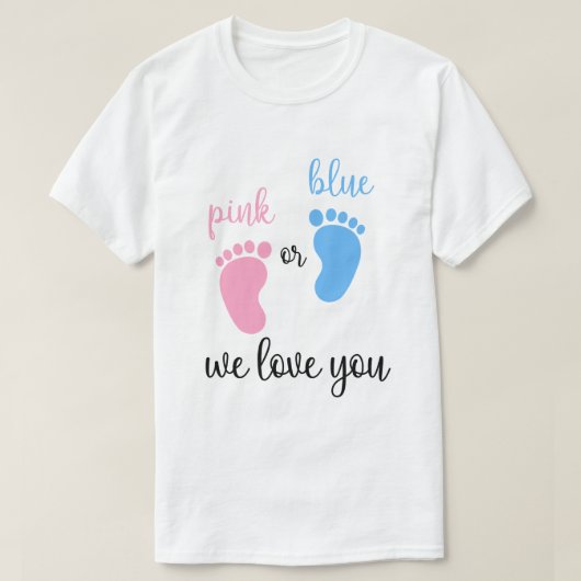 Team Boy Girl Gender Pink Or Blue愛するYou Tシャツ (デザイン正面)