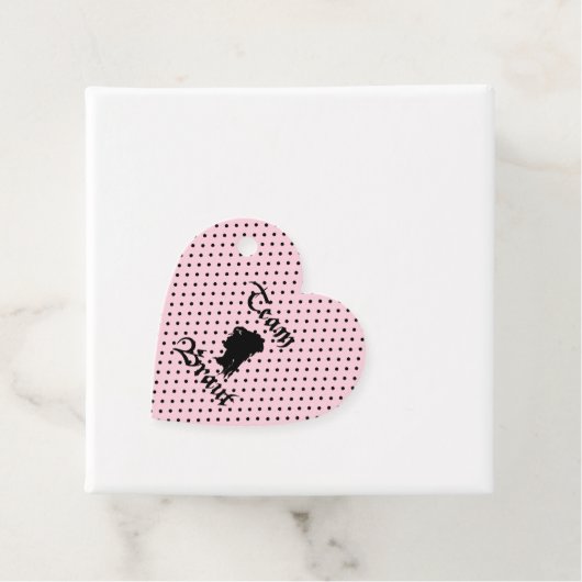 Team Braut Text mit Punkte rosa フェイバータグ (インサイチュ)