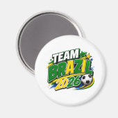 TEAM BRAZIL 2026 ファン | ブラジル国旗柄 マグネット (正面/裏面)