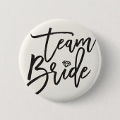 TEAM BRIDEダイヤモンドブライダルパーティスタイリッシュ結婚ズ 缶バッジ (正面)