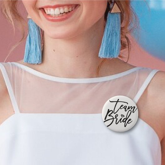 TEAM BRIDEダイヤモンドブライダルパーティスタイリッシュ結婚ズ 缶バッジ