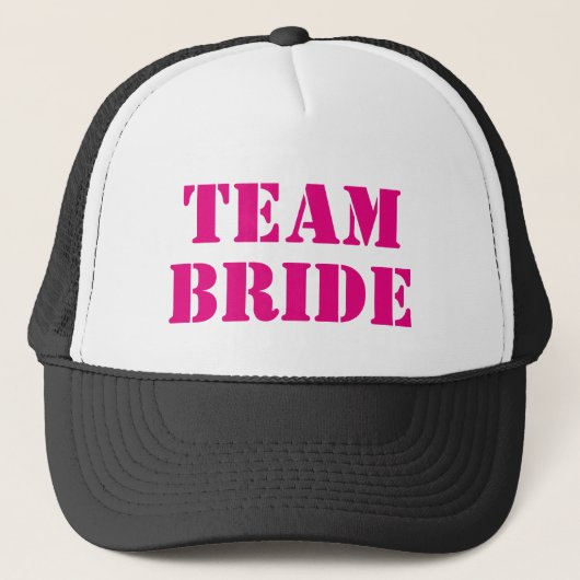 TEAM BRIDEピンクのバチェロレッテトラック帽 キャップ (正面)
