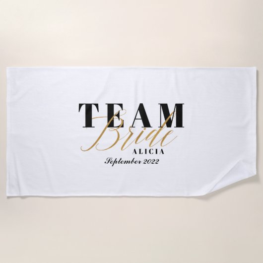 TEAM BRIDE ツートン ビーチタオル (正面)