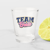Team Bride Bold Wedding Party ショットグラス (正面)