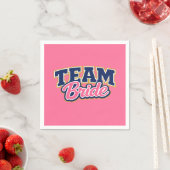 Team Bride Bold Wedding Party スタンダードカクテルナプキン (インサイチュ)