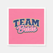 Team Bride Bold Wedding Party スタンダードカクテルナプキン (正面)