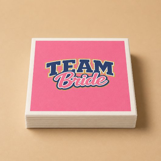 Team Bride Bold Wedding Party スタンダードカクテルナプキン