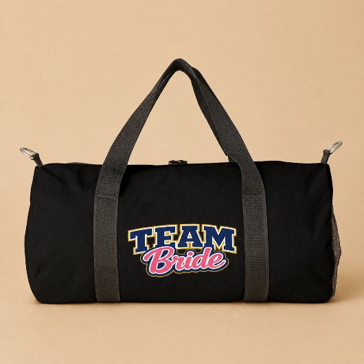 Team Bride Bold Wedding Party ダッフルバッグ