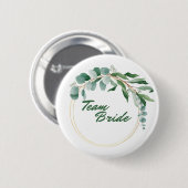 Team Bride Button with golden inscription 缶バッジ (正面&裏面)