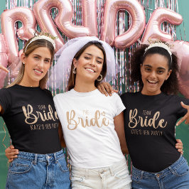 Team Bride Elegant Bachelorette Tシャツ