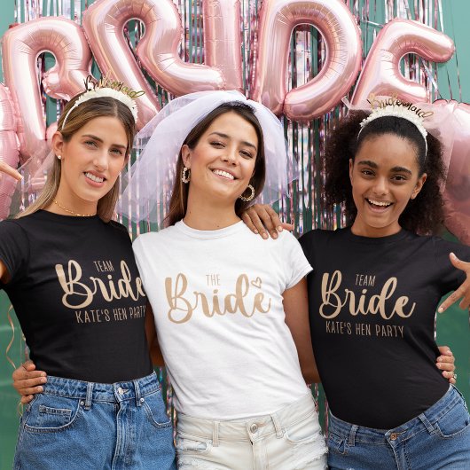 Team Bride Elegant Bachelorette Tシャツ