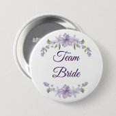 Team Bride Floral Button | Bridal Party Favor 缶バッジ (正面&裏面)