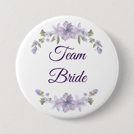 Team Bride Floral Button | Bridal Party Favor 缶バッジ