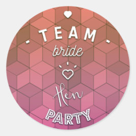 Team bride - hen party ラウンドシール