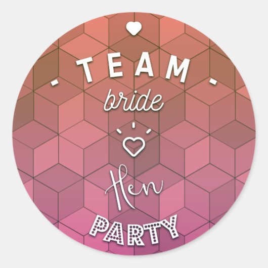 Team bride - hen party ラウンドシール (正面)