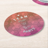 Team bride - hen party ラウンドペーパーコースター (アングル)