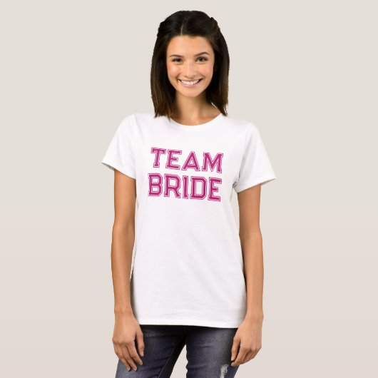 Team Bride Jersey - Custom Name & Number Bachelore Tシャツ (正面フル)