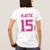 Team Bride Jersey - Custom Name & Number Bachelore Tシャツ (裏面)
